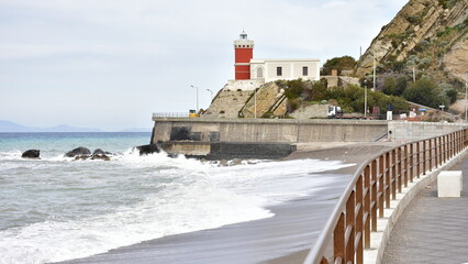 Poster - Lighthouse  in Capo d Orlando on island Sicily,Italy