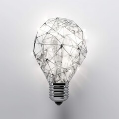 Poster - light bulb isolated on white background.  generative ai