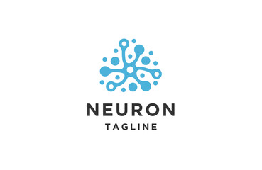 Wall Mural - Neuron logo design template flat vector