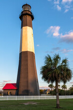 Tybee Island Light, A Lighthouse Next To The Entrance Of The Savannah River On Tybee Island, Georgia