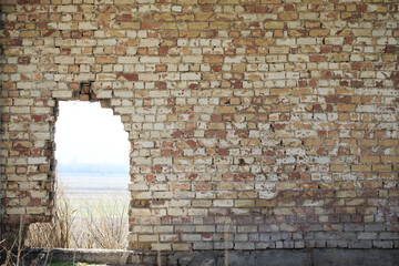 Wall Mural - Texture of a brick wall. Natural old background.