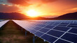 solar power plant sunrise