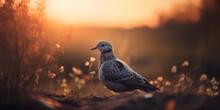 Beauty In Stillness: Bird Savoring A Quiet Sunset