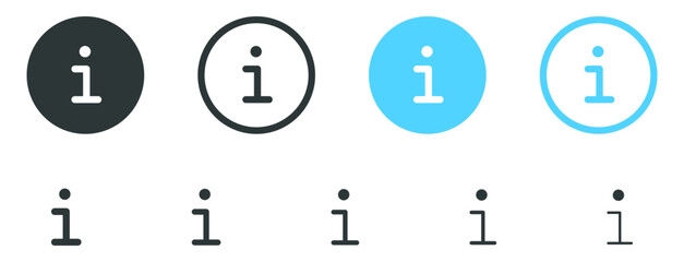 Leinwandbilder - info icon set. information icon button. help icon info sign, vector mobile user interface icons