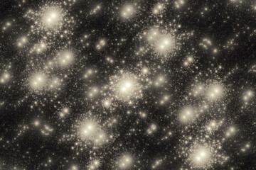 Wall Mural - yellow pattern of crooked strokes on a black background. abstract fractal 3d rendering