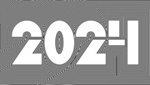 2024 New Year Card. Geometric Black And White Optical Illusion Calendar Header.