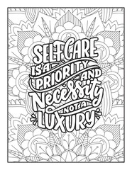 motivational quotes coloring pages design .inspirational words coloring book pages design. Hand drawn with inspiration word. Coloring for adult and kids. Vector Illustration. Positive quotes coloring 