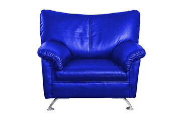 Canvas Print - Blue Leather sofa