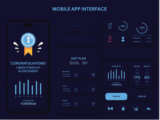 neumorphic mobile user interface kit template
