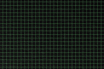 extreme macro photography of black paper with green grids