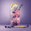 a deliciously refreshing blueberry lavender lemonade drink