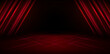 vector illustration red stage curtains with spotlights for ecommerce signs retail shops, advertisement business agency, ads campaigns marketing, email newsletter, landing pages website, header webs