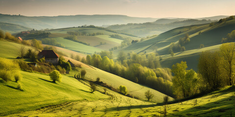  Rolling Green Countryside, Generative AI