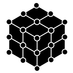 Wall Mural - an icon design of crystal lattice