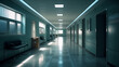 © andranik123 - Interior of a hospital corridor. Generative Ai
