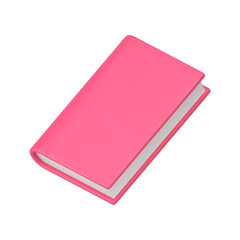 Wall Mural - Book textbook literature pink cover academic education knowledge information 3d icon vector