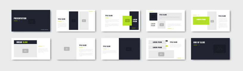 Wall Mural - business presentation template design. minimalis, modern and keynote vector illustration
