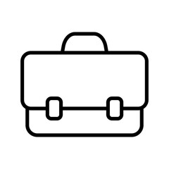 Wall Mural - briefcase icon. business bag icon. suitcase, portfolio symbol, linear style pictogram isolated on wh