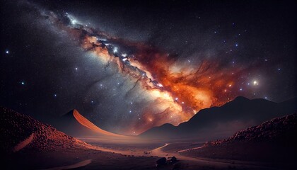 Wall Mural - milky way stars at night