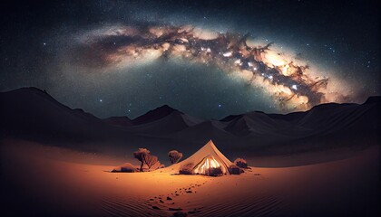 Wall Mural - milky way stars at night