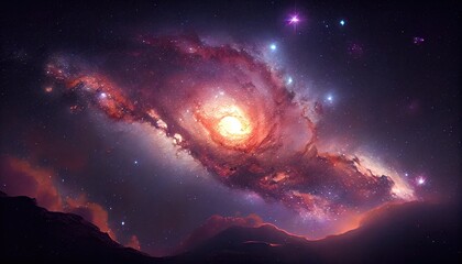 Wall Mural - milky way stars at night