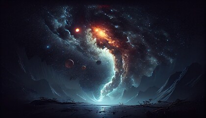Wall Mural - milky way stars at night