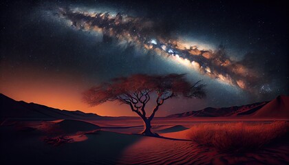 Wall Mural - milky way stars at night