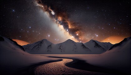 Wall Mural - milky way stars at night