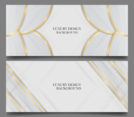 Wall Mural - set abstract luxury white background with shiny gold vector. luxury elegant theme design