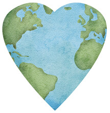 Happy Earth Day. International Mother Earth Day Design For Greeting Cards And Posters. Watercolor Illustration.