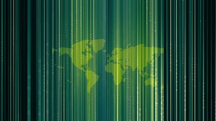 Matrix hexadecimal data flowing in cyberspace animation 