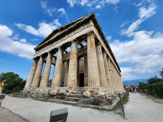 Wall Mural - Temple Athens surrounded by trees Greece