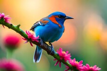 Beautiful Bird With Bright Colors (robin), Generative AI