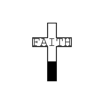Faith icon isolated on transparent background