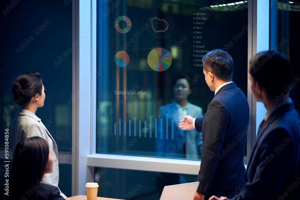 group of asian business people meeting in office Stock Photo | Adobe Stock
