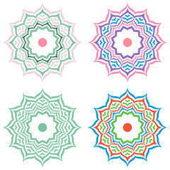 Wall Mural - abstract vector flower decoration. lotus icon.