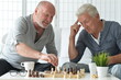 © aletia2011 - two old senior men playing chess at home