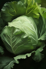 Sticker - Fresh Cabbage. Ai generative