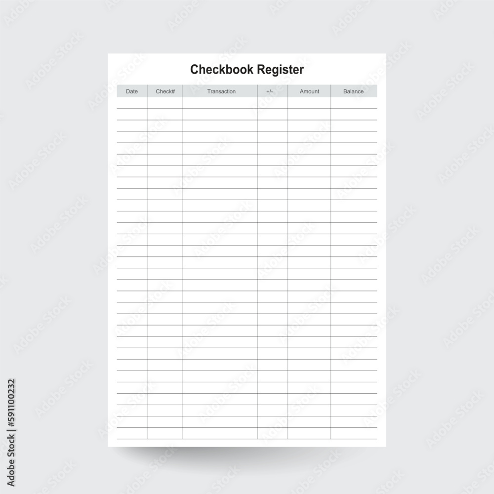 Cheque Tracker Checkbook Tracker,Check Register,Withdrawal Log,Checkbook Planner ...
