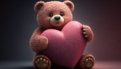 a cute bear with a pink heart is the perfect gift for valentines day or an anniversary celebration.