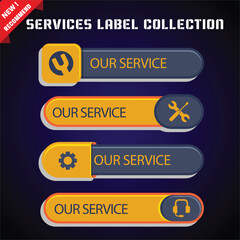 Wall Mural - services label collection