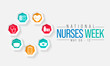 © Waseem Ali Khan - National Nurses week is observed in United states from May 6 to 12 of each year, to mark the contributions that nurses make to society. Vector illustration