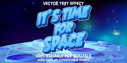 Wall Mural - Space editable text style effect