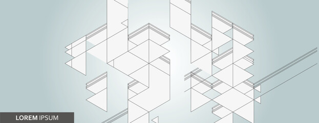 Poster - Banner design with abstract polygonal background. Connecting dots and lines. Global network shapes. Digital technology with plexus background