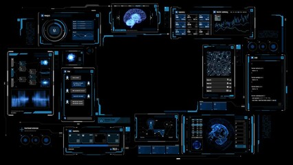 Aufkleber - Futuristic graphical user interface background.