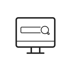 Wall Mural - computer search icon. vector.