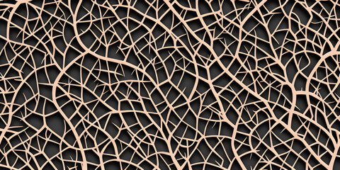 A 3D thorns abstract texture pattern wallpaper background with a sculptural effect. Generative AI image