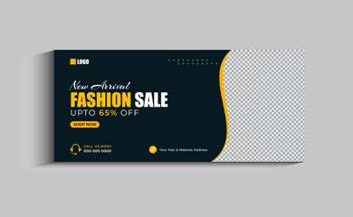 Wall Mural - Fashion sale social media cover template
