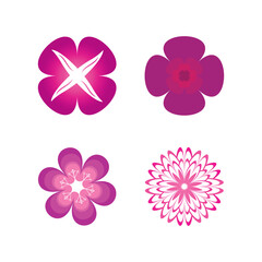 Sticker - Flower vector icon design