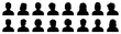 © top dog - User people silhouette. Black silhouette people avatar. User people icons